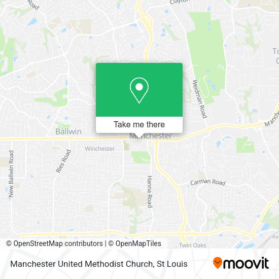 Manchester United Methodist Church map