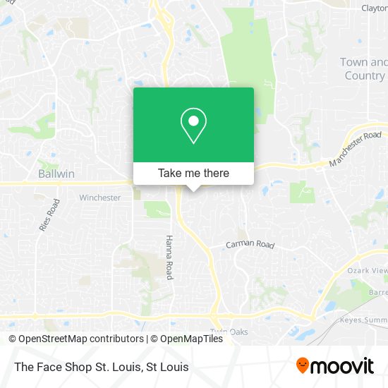 Mapa de The Face Shop St. Louis