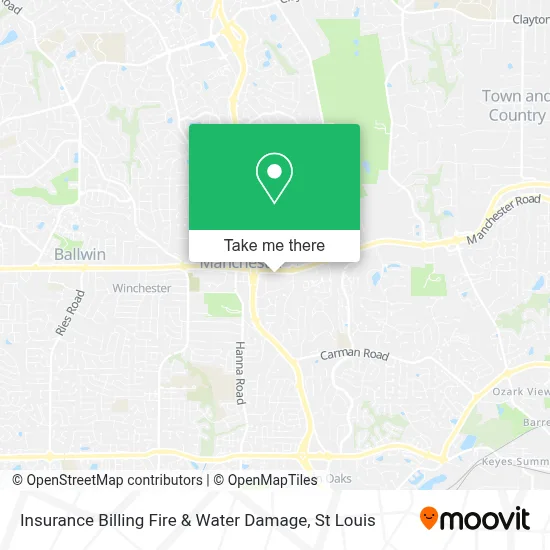 Insurance Billing Fire & Water Damage map