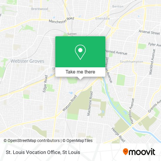 St. Louis Vocation Office map