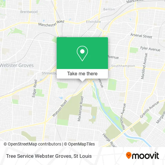Tree Service Webster Groves map