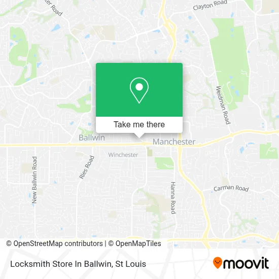 Locksmith Store In Ballwin map