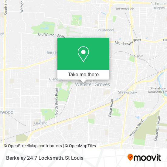 Berkeley 24 7 Locksmith map