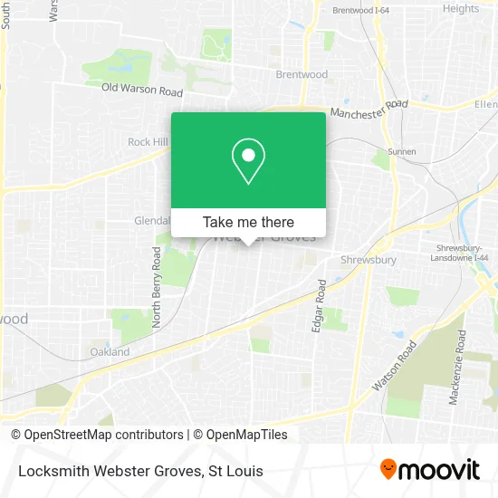 Locksmith Webster Groves map