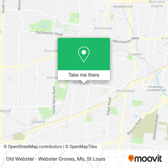 Old Webster - Webster Groves, Mo map