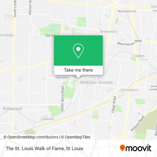 The St. Louis Walk of Fame map