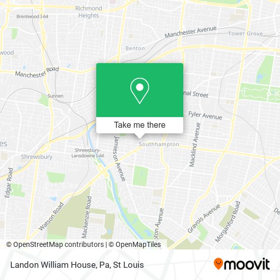 Landon William House, Pa map