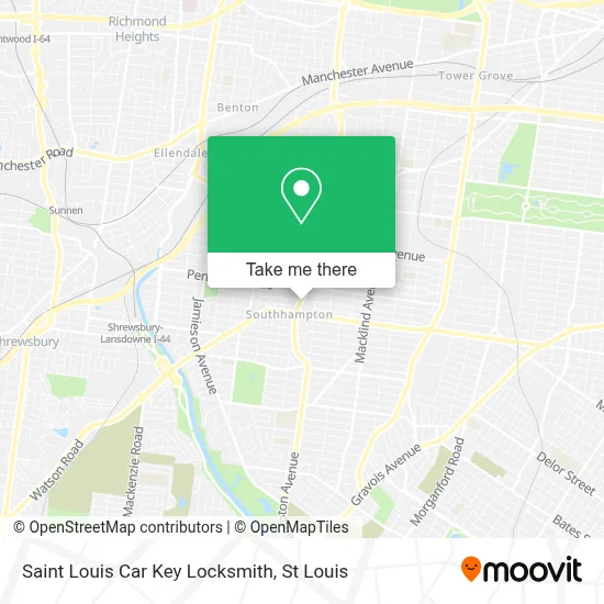 Saint Louis Car Key Locksmith map