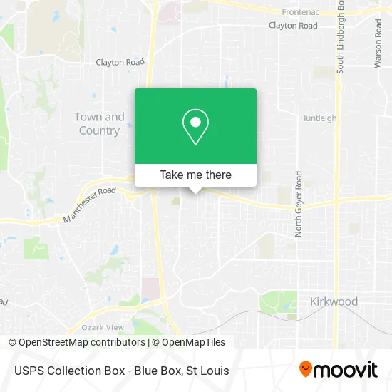 USPS Collection Box - Blue Box map