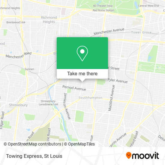 Towing Express map