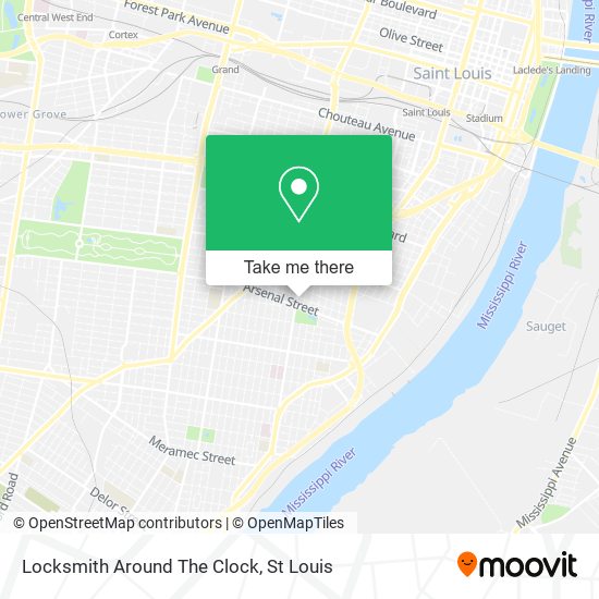 Locksmith Around The Clock map