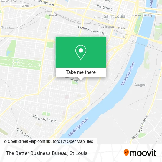 The Better Business Bureau map