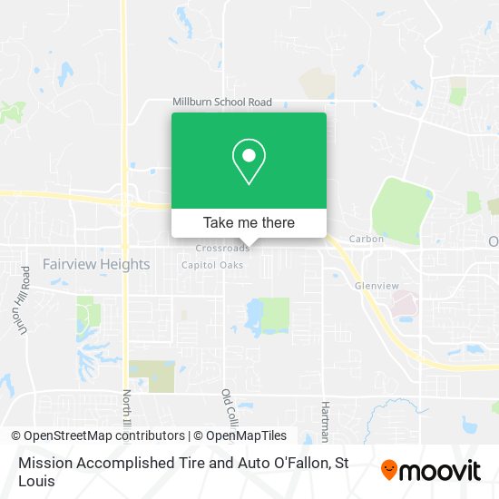 Mission Accomplished Tire and Auto O'Fallon map