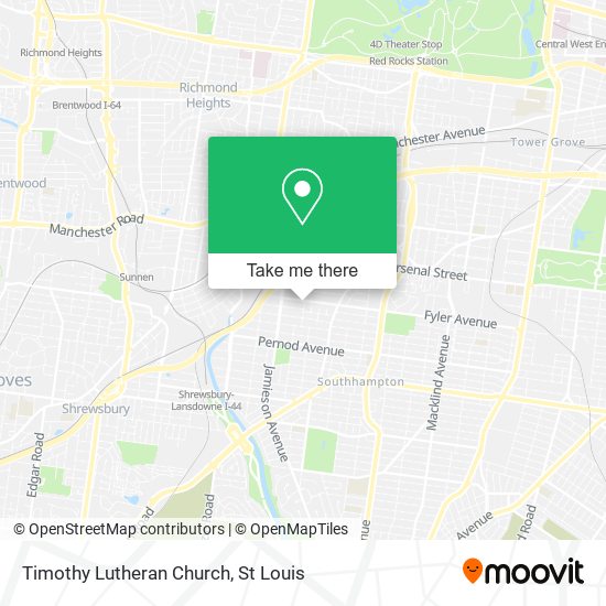 Timothy Lutheran Church map