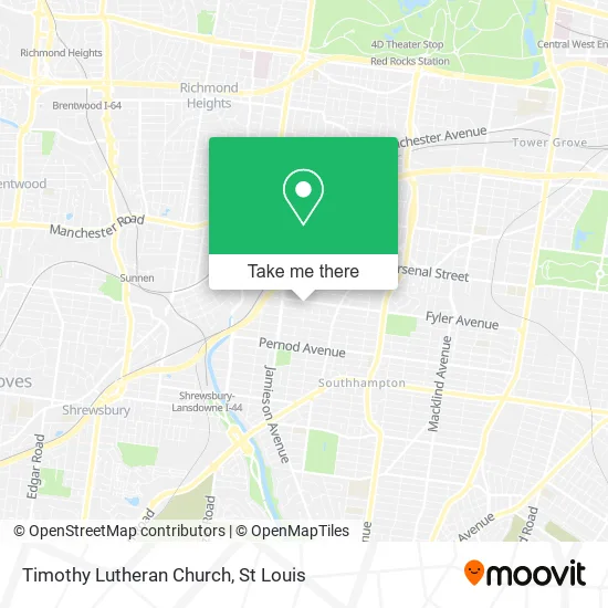 Mapa de Timothy Lutheran Church