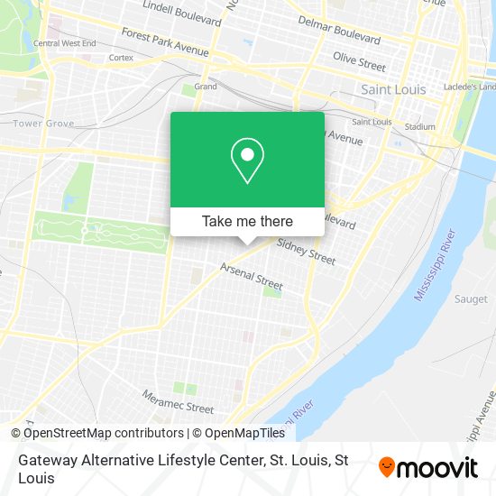 Mapa de Gateway Alternative Lifestyle Center, St. Louis