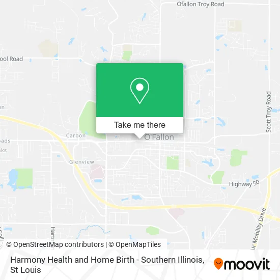 Harmony Health and Home Birth - Southern Illinois map