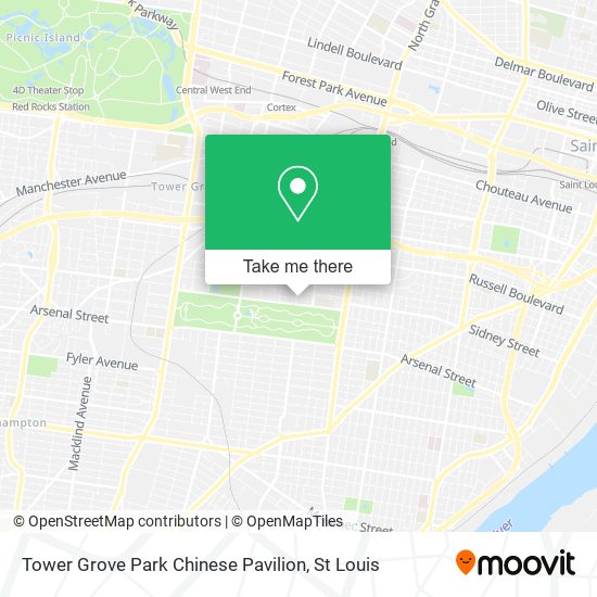 Tower Grove Park Chinese Pavilion map