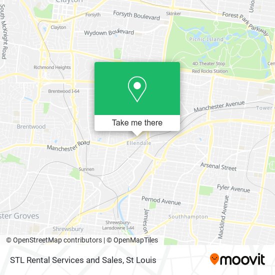 STL Rental Services and Sales map