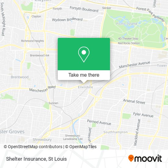 Shelter Insurance map