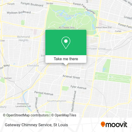Gateway Chimney Service map