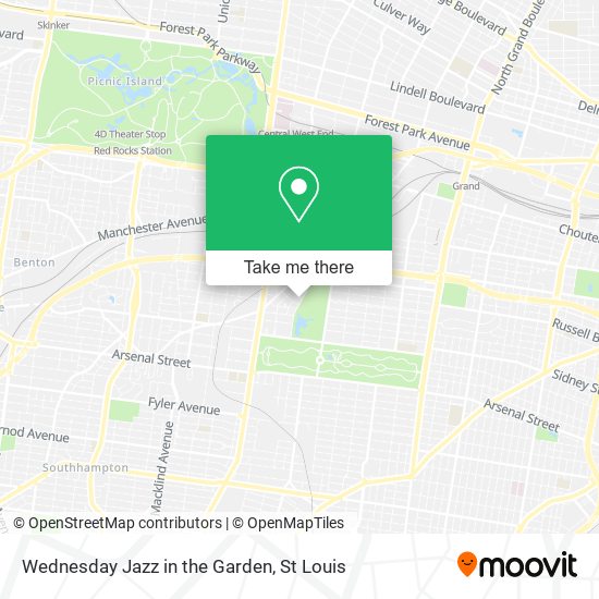 Mapa de Wednesday Jazz in the Garden