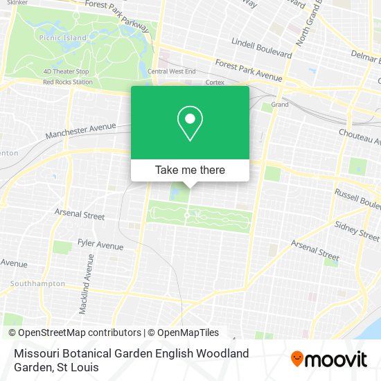 Mapa de Missouri Botanical Garden English Woodland Garden