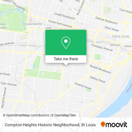 Compton Heights Historic Neighborhood map