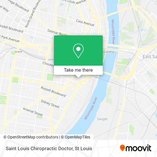 Saint Louis Chiropractic Doctor map