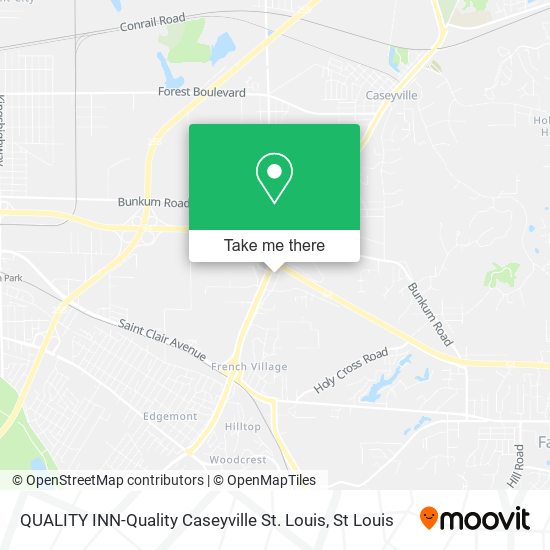 Mapa de QUALITY INN-Quality Caseyville St. Louis