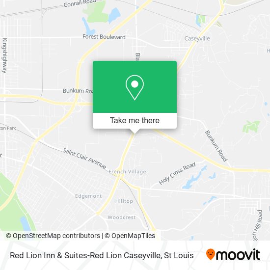 Mapa de Red Lion Inn & Suites-Red Lion Caseyville