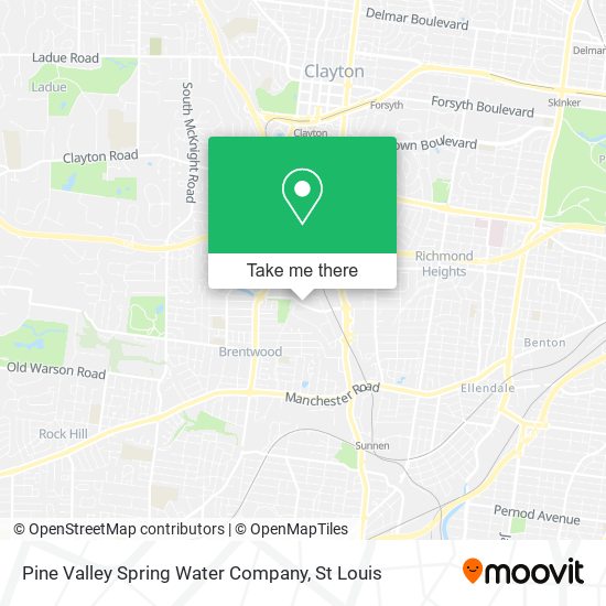 Pine Valley Spring Water Company map