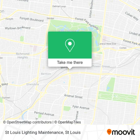 St Louis Lighting Maintenance map
