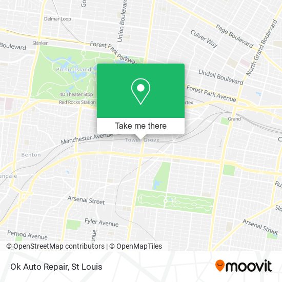 Mapa de Ok Auto Repair