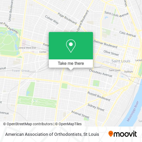 Mapa de American Association of Orthodontists