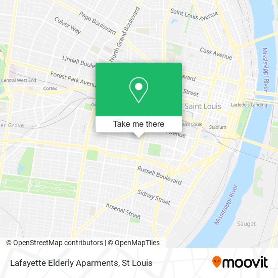 Lafayette Elderly Aparments map