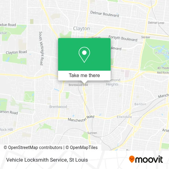 Vehicle Locksmith Service map