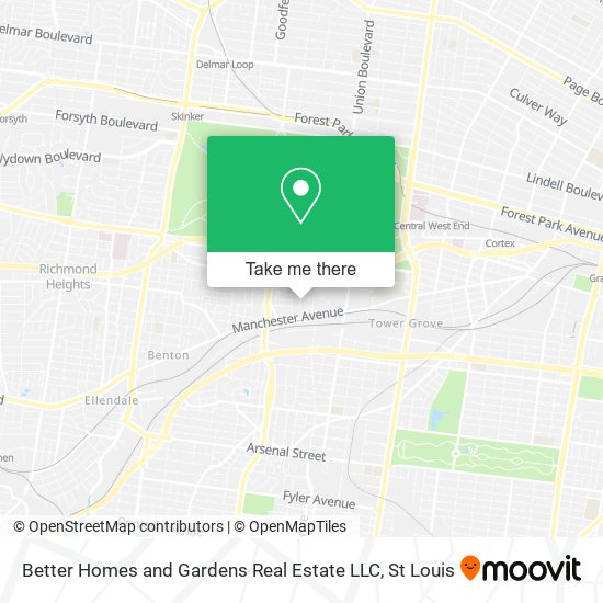 Mapa de Better Homes and Gardens Real Estate LLC