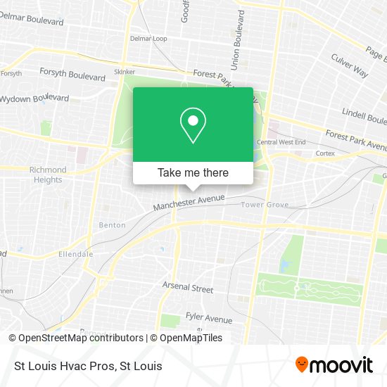 St Louis Hvac Pros map