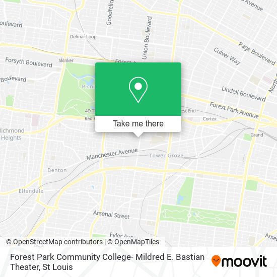 Mapa de Forest Park Community College- Mildred E. Bastian Theater