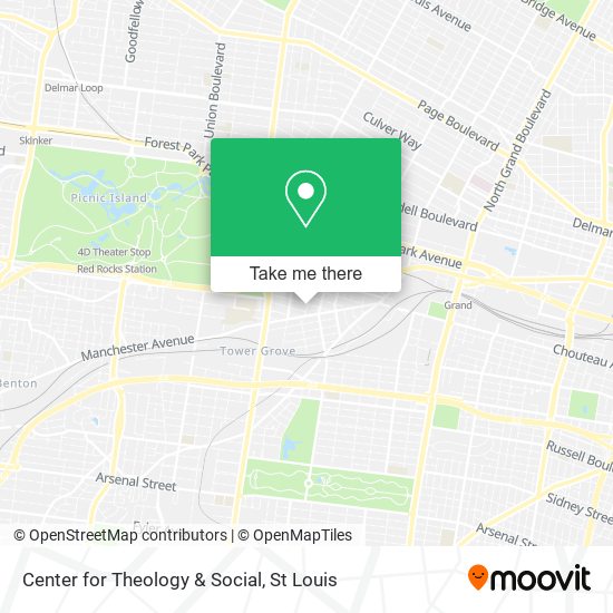 Mapa de Center for Theology & Social