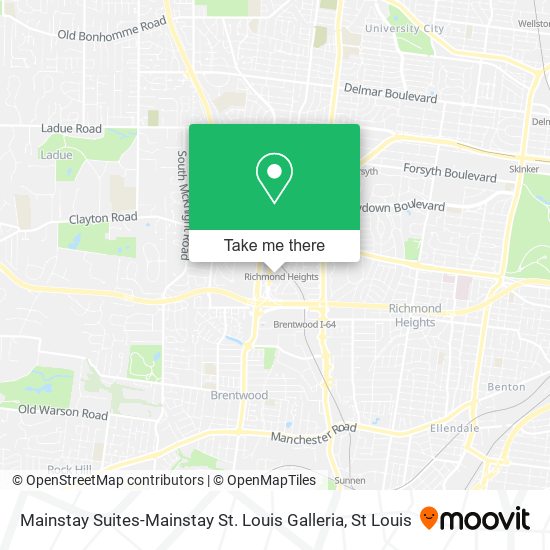 Mapa de Mainstay Suites-Mainstay St. Louis Galleria