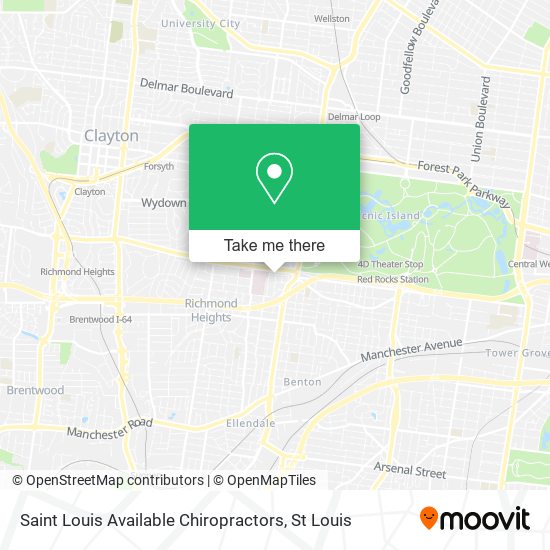 Saint Louis Available Chiropractors map