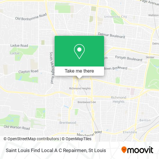 Saint Louis Find Local A C Repairmen map