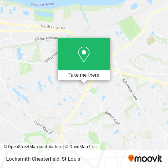 Locksmith Chesterfield map