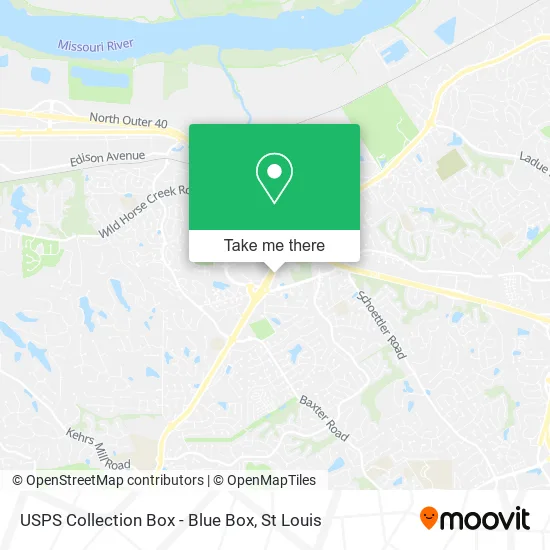 Mapa de USPS Collection Box - Blue Box