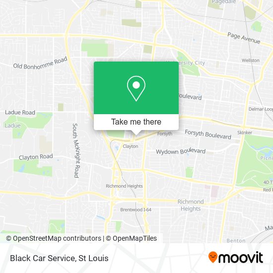 Mapa de Black Car Service