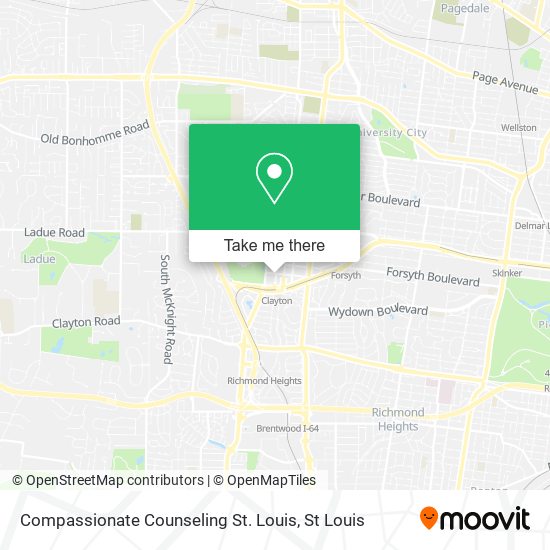 Compassionate Counseling St. Louis map