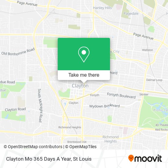 Mapa de Clayton Mo 365 Days A Year