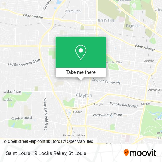 Mapa de Saint Louis 19 Locks Rekey